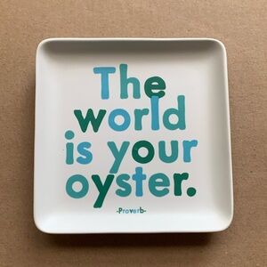 The world is your Oyster proverb quotable Tray BNWT